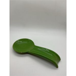 Fiesta Shamrock? Green Ceramic Spoon Rest - flaws